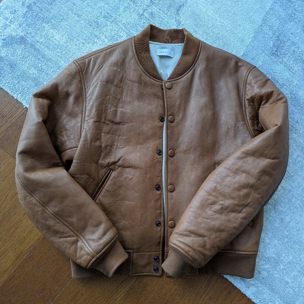 🔥 JOHN ELLIOTT BROWN STADIUM LEATHER JACKET MEDIUM